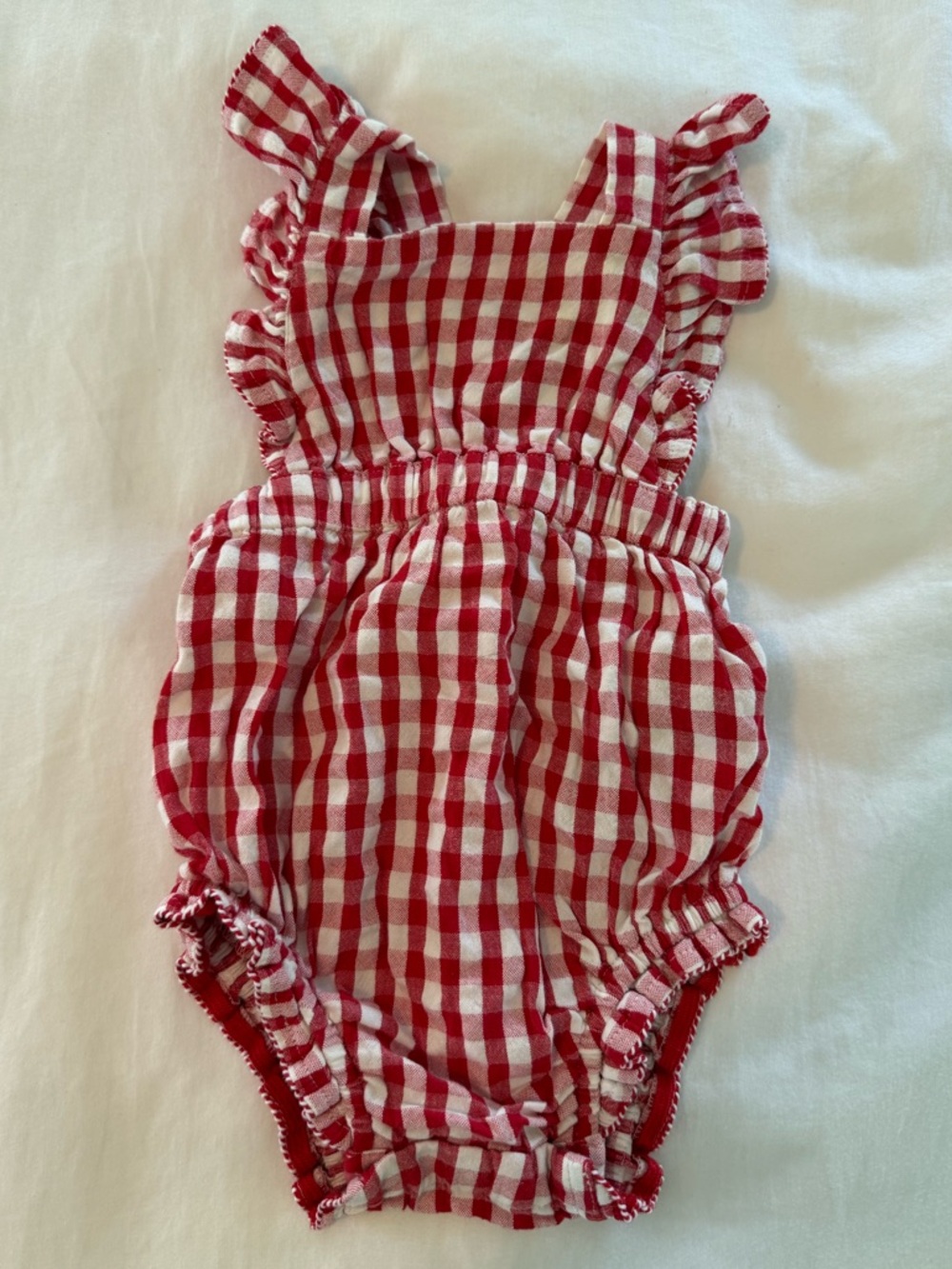 Baby Gap Gingham Red Romper - Size 3-6 months